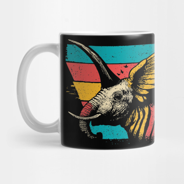 Flying Elephant Bird Hybrid - Retro Cryptid Pop Art Design by TuncGK