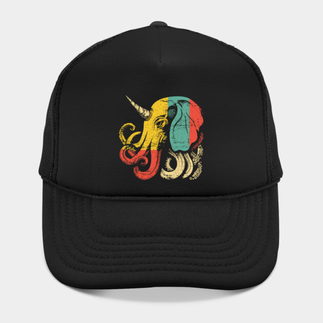Octopus Elephant Hybrid - Retro Pop Art Cryptid Design by TuncGK