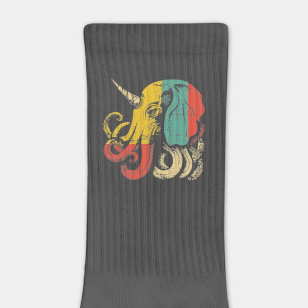 Octopus Elephant Hybrid - Retro Pop Art Cryptid Design by TuncGK