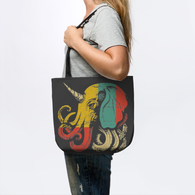 Octopus Elephant Hybrid - Retro Pop Art Cryptid Design by TuncGK