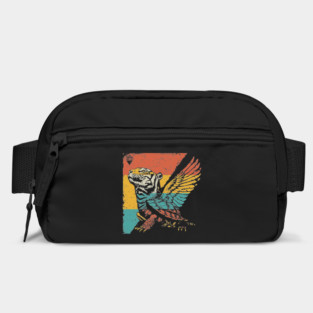Winged Tiger Cryptid - Retro Pop Art Flying Cat Design Bag