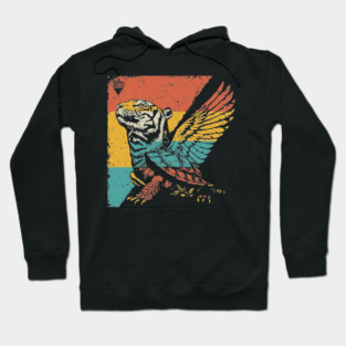 Winged Tiger Cryptid - Retro Pop Art Flying Cat Design Hoodie