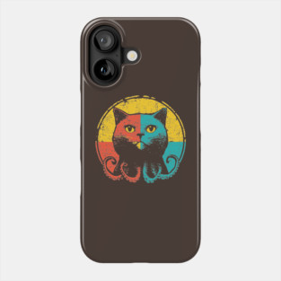 Retro OctoCat Cryptid - Pop Art Feline Tentacle Hybrid Phone Case