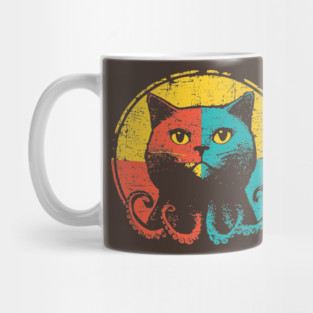 Retro OctoCat Cryptid - Pop Art Feline Tentacle Hybrid Mug