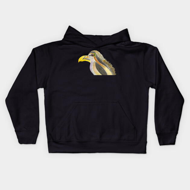 Morphological Bird Study - Hand-Drawn Pencil and Marker Art Kids Hoodie by TuncGK