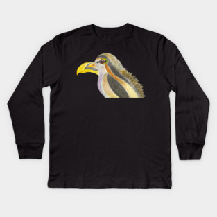 Morphological Bird Study - Hand-Drawn Pencil and Marker Art Kids Long Sleeve T-Shirt