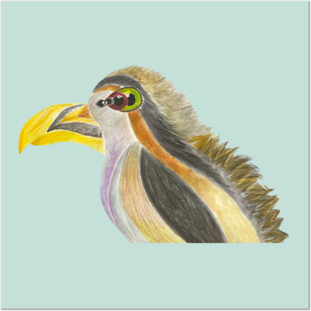 Morphological Bird Study - Hand-Drawn Pencil and Marker Art Wall Art by TuncGK