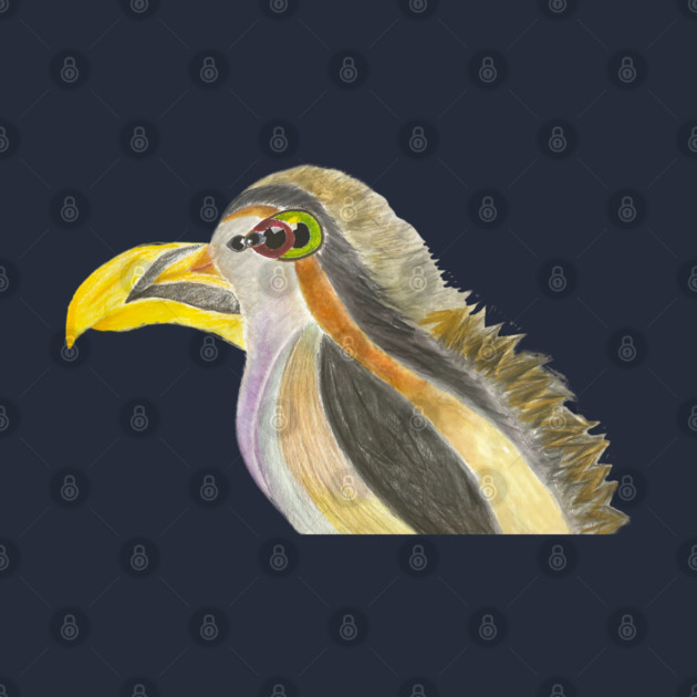 Morphological Bird Study - Hand-Drawn Pencil and Marker Art by TuncGK