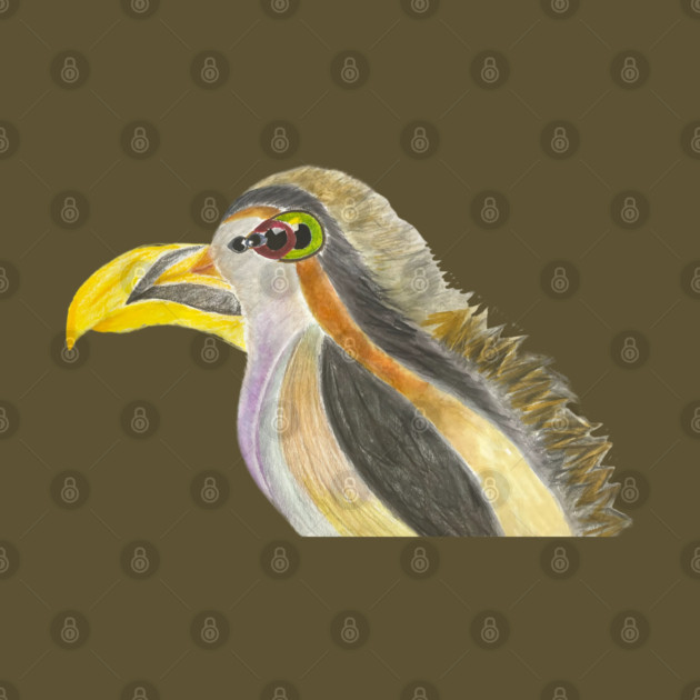 Morphological Bird Study - Hand-Drawn Pencil and Marker Art by TuncGK