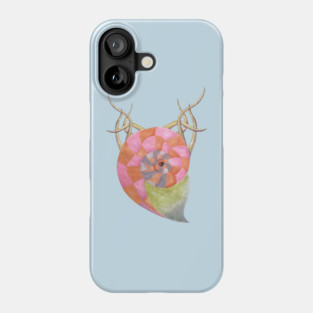 Goat Ammonite Shell Hybrid - Retro Modern Cryptid Art Phone Case