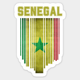 Senegal flag, senegalese flag Sticker