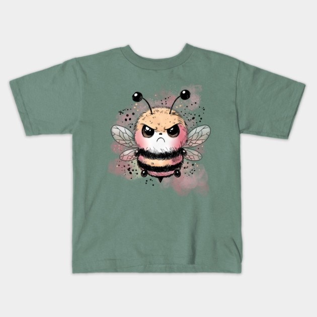 Grumpy Honeybee Kids T-Shirt by H. R. Sinclair