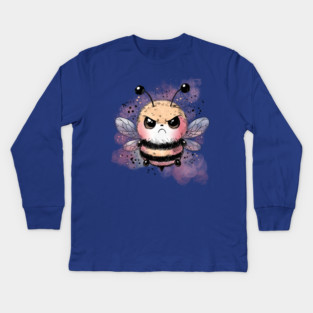 Grumpy Honeybee Kids Long Sleeve T-Shirt