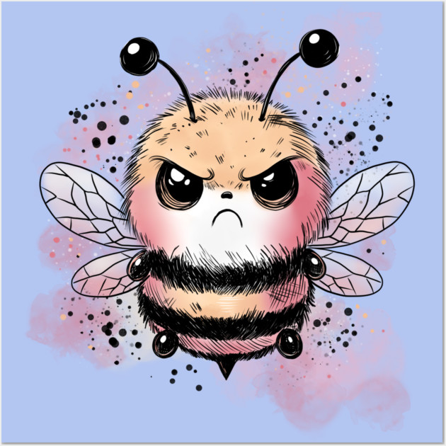 Grumpy Honeybee Wall Art by H. R. Sinclair