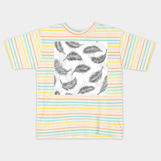 Black feathers Kids T-Shirt