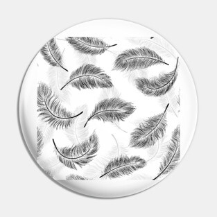Black feathers Pin