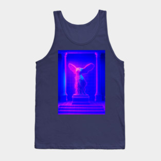 Winged Victory Samothrace Statue Neon Y2K Chillwave Temple Tank Top