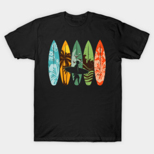Hawaii Wave Surfing Surfboard Beach Surfer T-Shirt