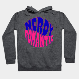 Nerdy Romantic Wave with border Hoodie