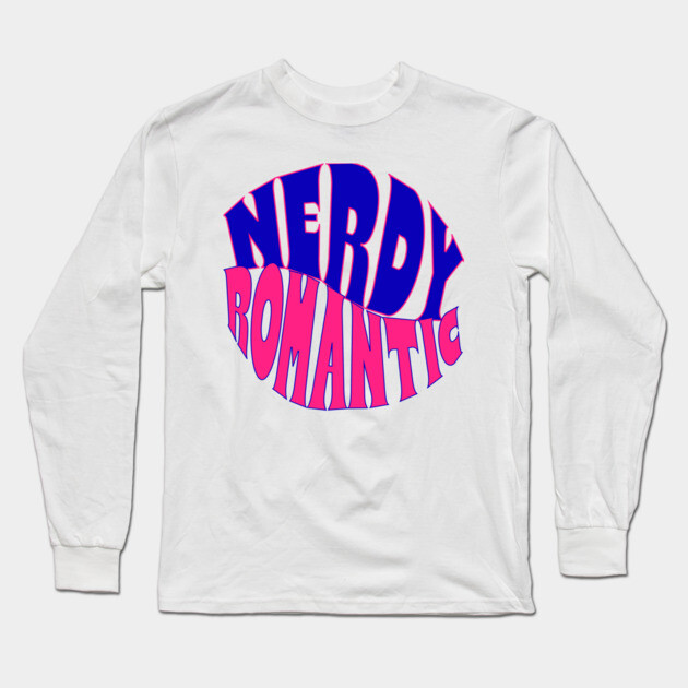 Nerdy Romantic Wave with border Long Sleeve T-Shirt by Nerdy Romantics Fan Shop*