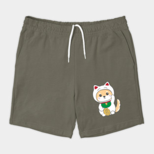 Kawaii dingo wearing lucky cat costume (maneki-neko) Shorts