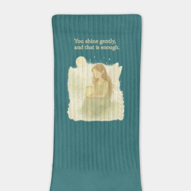 You Shine Gently – Fairy Firefly Jar Affirmation Art by Anne Lee