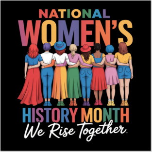 National Women's History Month 2025 Embrace Equity Woman Posters and Art