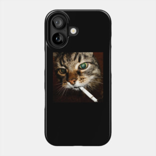 Cat Smoking Cigarette Phone Case