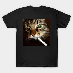 Cat Smoking Cigarette T-Shirt