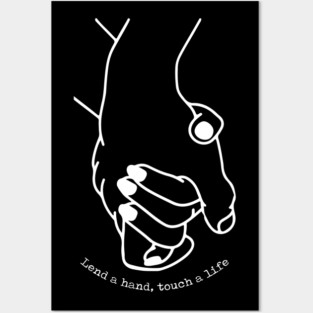 'Lend a Hand Touch a Life' Food and Water Relief Shirt Posters and Art