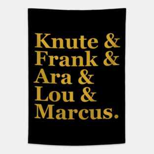 Notre Dame Footbal Coaches Tapestry