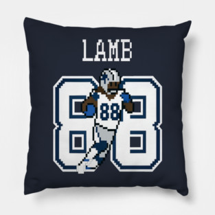Ceedee Lamb Pixel Art Dallas Tribute Pillow