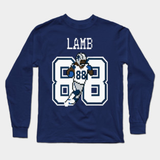 Ceedee Lamb Pixel Art Dallas Tribute Long Sleeve T-Shirt