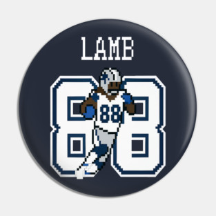 Ceedee Lamb Pixel Art Dallas Tribute Pin