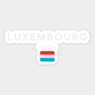Luxembourg flag, louxembourger flag Sticker