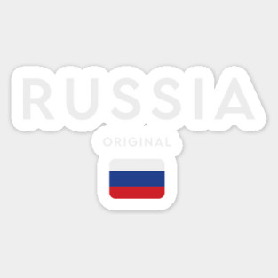 Russia flag, russian flag Sticker