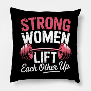 Female Empowerment Weight Lifting Feminist Gym Pillow