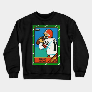 Bernie Kosar Retro Pixel Quarterback Tribute Crewneck Sweatshirt