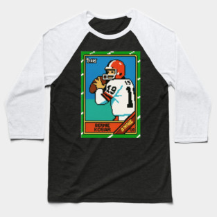 Bernie Kosar Retro Pixel Quarterback Tribute Baseball T-Shirt