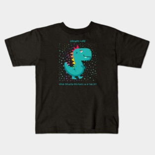 Your Opinion Belongs in a Tar Pit - Funny Sarcastic Rainbow Dinosaur Kids T-Shirt