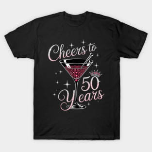 Queen Princess Cheers To 50 Years Old Happy Birthday To Me T-Shirt