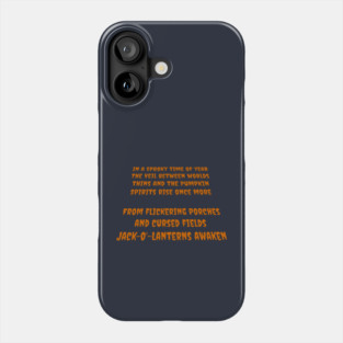 Jack-o'-Lantern Era – Spooky Halloween Text Art Phone Case