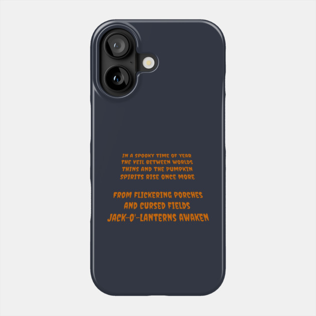 Jack-o'-Lantern Era – Spooky Halloween Text Art Phone Case by DonWillisJrArt