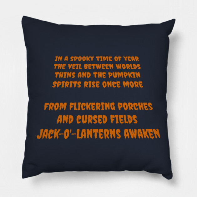 Jack-o'-Lantern Era – Spooky Halloween Text Art Pillow by DonWillisJrArt
