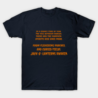 Jack-o'-Lantern Era – Spooky Halloween Text Art T-Shirt