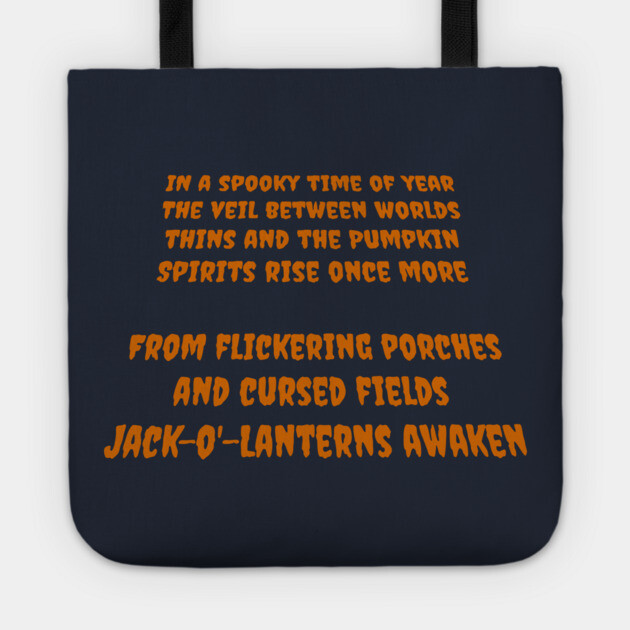 Jack-o'-Lantern Era – Spooky Halloween Text Art Tote by DonWillisJrArt