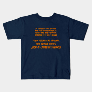 Jack-o'-Lantern Era – Spooky Halloween Text Art Kids T-Shirt