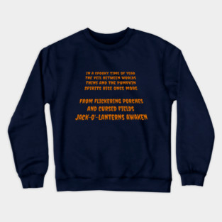 Jack-o'-Lantern Era – Spooky Halloween Text Art Crewneck Sweatshirt