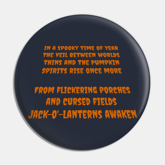 Jack-o'-Lantern Era – Spooky Halloween Text Art Pin by DonWillisJrArt