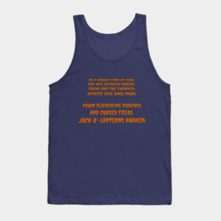Jack-o'-Lantern Era – Spooky Halloween Text Art Tank Top